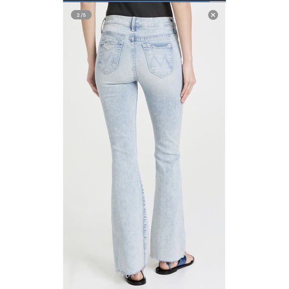 MOTHER The Weekender Fray Jeans Action Shot Size 27 - Picture 2 of 9